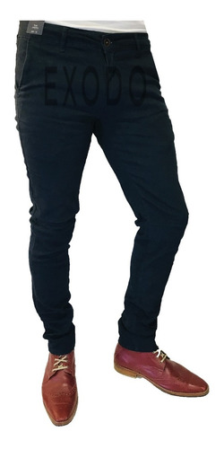 Pantalón Elasticado  Hombre Azul Diseño , Jeans, Ajustado