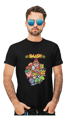 Playera Super Smash Bros Nintendo 64 Gamer Retro Mario Bros