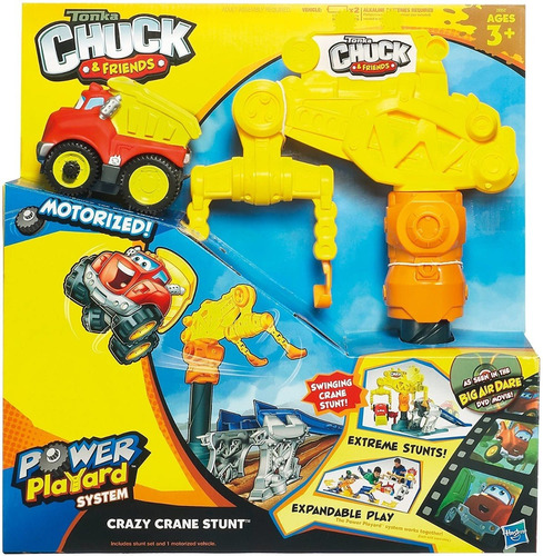 Chuck & Friends Grua Auto Vehiculo Motorizado Playskool Hasb