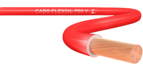 Cabo Flex 750v 10.00mm 100mts Vermelho - Danflex