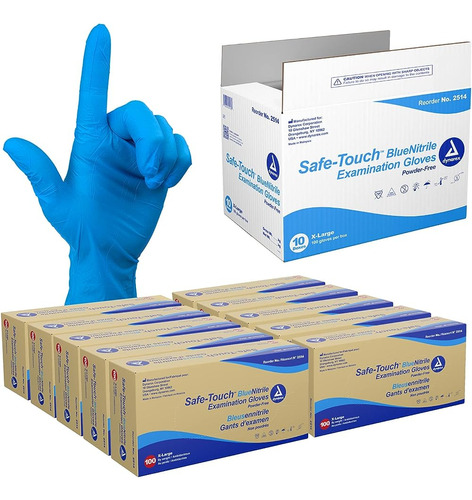 Guantes De Examen De Nitrilo Desechables Dynarex Safe-touch,