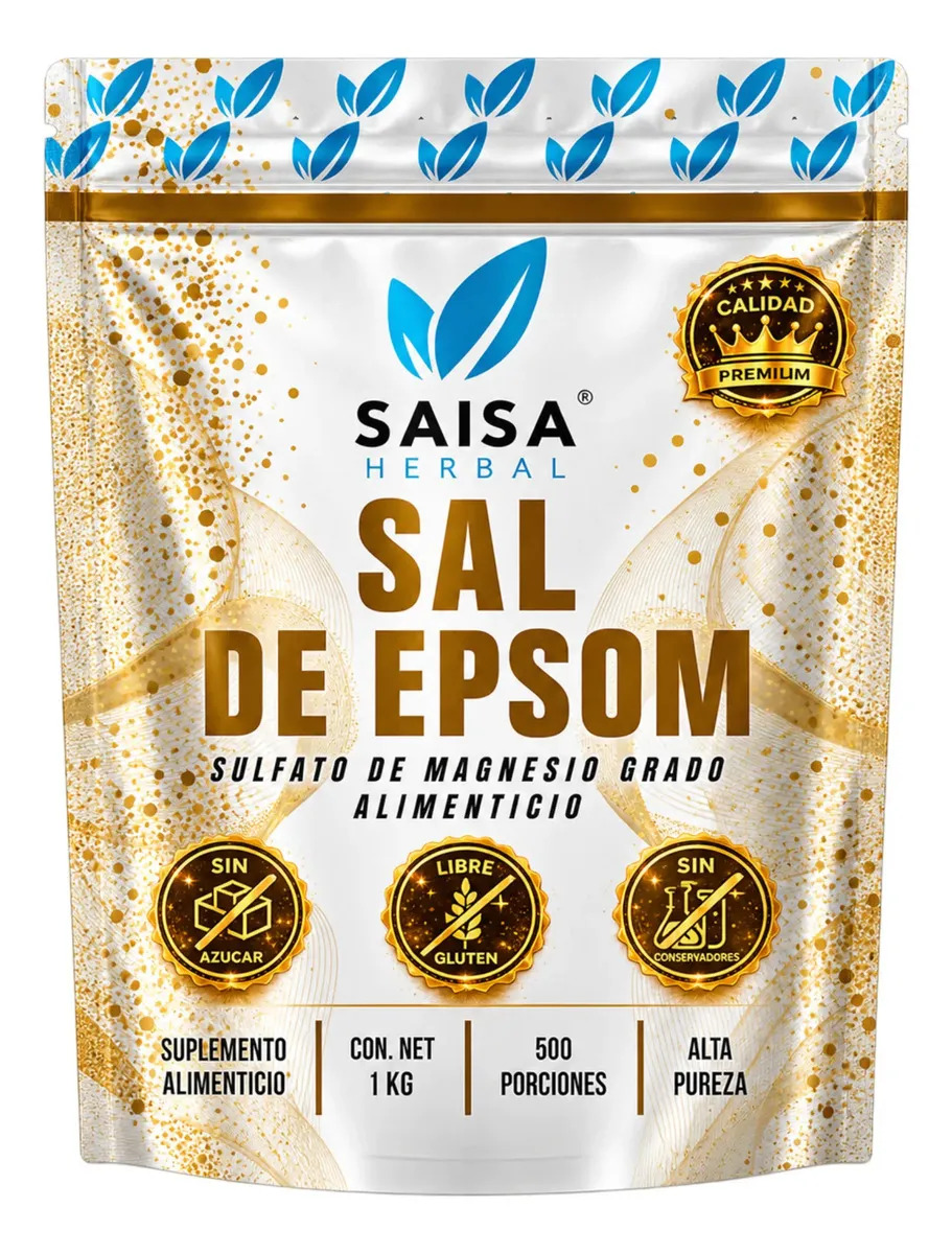 Sal De Epsom 1 Kg | Suplemento Alimenticio | Saisa Herbal | Sulfato de Magnesio
