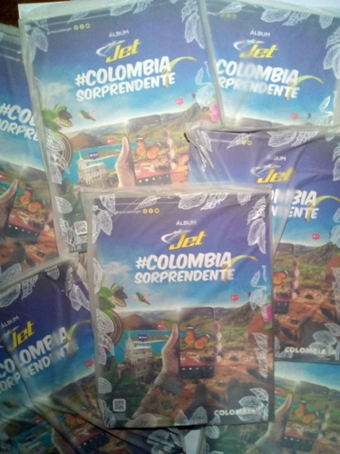 Álbum Jet Colombia Sorprendente + 4 Cajas Chocolatinas (200)