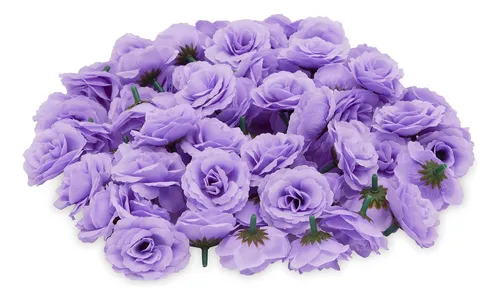 comprar Mini Cabeza Flor Artificial Seda Lavanda Para Manualidad 2 