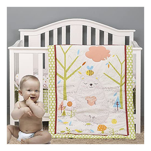 Ropa De Cama Brandream Bear Para Guardería Infantil Woodland