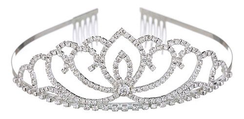 Peineta Bride Prom Queen Con Forma De Corona Y Diamantes De