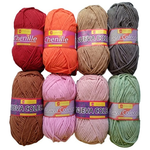 Chenille Lho X 4 Ovillos De 100 Gr C/u