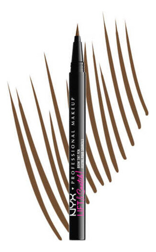 lápis para sobrancelhas NYX Professional Makeup LIFT & SNATCH Brow tint pen de 1 mL/1 g cor brunette