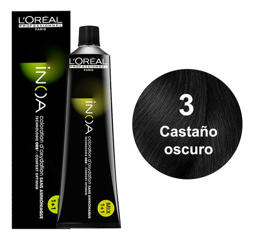 Tintura Permanente Inoa Sin Amoniaco X60gr L'oréal