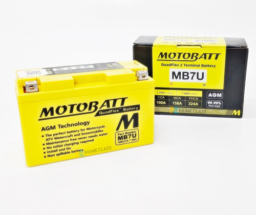 Bateria Motobatt 7ah 12v Mb7u Suzuki Dr-z400s; Dr-z400sm