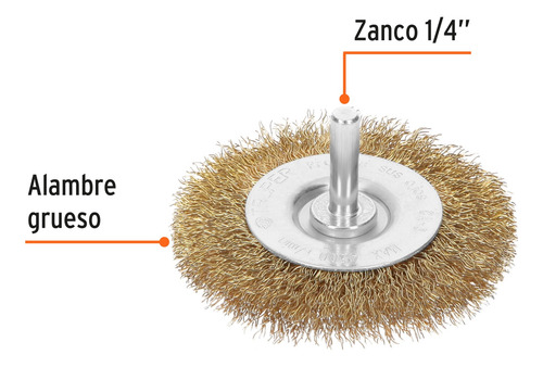 Carda Para Taladro 3´ Cepillo Rotativo Pulido Grueso 11570