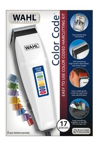 Imagen 2 de 10 de Maquina Corta Pelo Wahl Color Code 17 Piezas Profesional