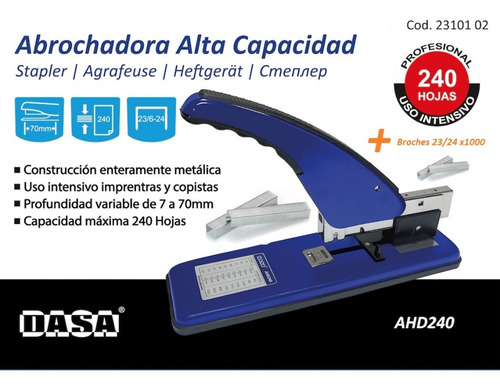 Abrochadora Profesional Imprentas Folletos 240hjs + Broches