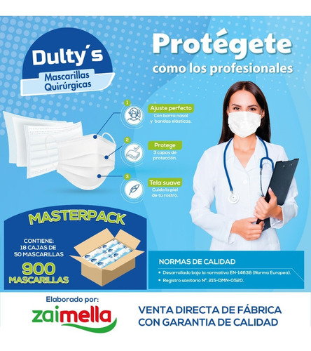 Mascarillas Quirúrgicas Desechables 3 Capas- Directo Fábrica