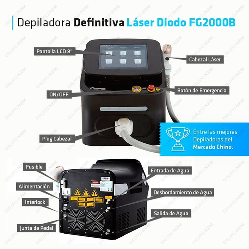 Maquina Depilacion Definitiva Laser Diodo Adss Premium Negro