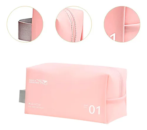 Neceser Impermeable Multiuso Ideal Para Viaje Playa Gimnasio Color Rosa