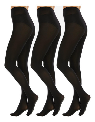 Panty Mujer  Citystl 3 Pares De Medias Negras Para Mujer, Me