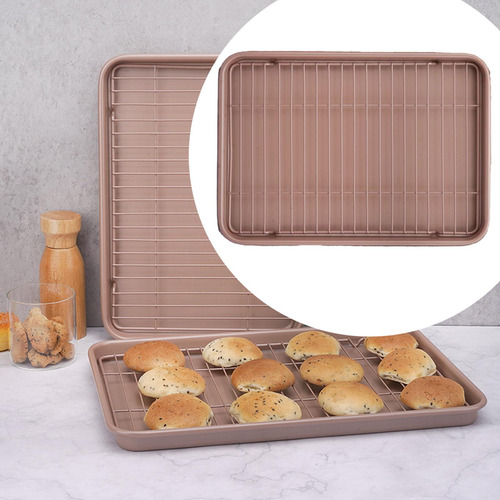 Juego De Moldes Para Hornear De 39,5 Cm X 27 Cm X 2,5 Cm