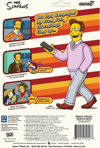 Super7 The Simpsons Troy Mcclure (meat And You: Partners In