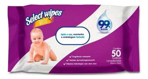 Lenços Umedecida Select Wipes Basic 10 Pacote