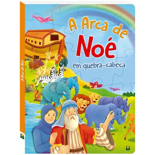 Jogo Quebra Cabeça Infantil A Arca De Noé 2 Em 1 60pçs