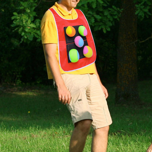 Juego De Dodgeball Con 5 Bolas Pegajosas Adultos Rojos