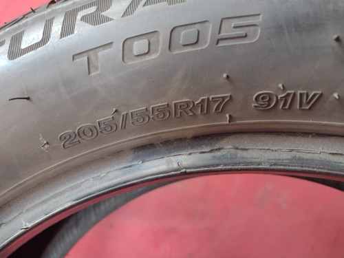 Pneu 205 55 Aro 17 Bridgestone Turanza T005 Usado Meia Vida V (Usado)