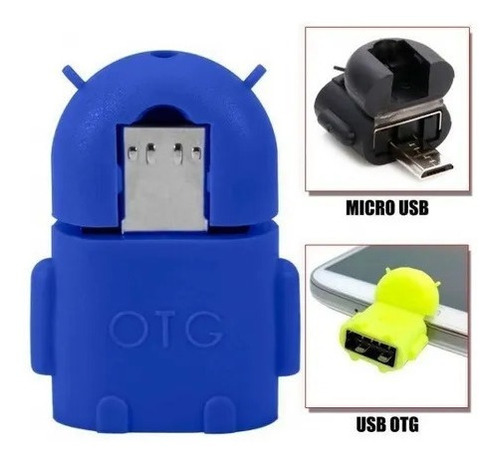 Adaptador Convertidor Otg Microusb V8 A Usb2.0 Logo Android