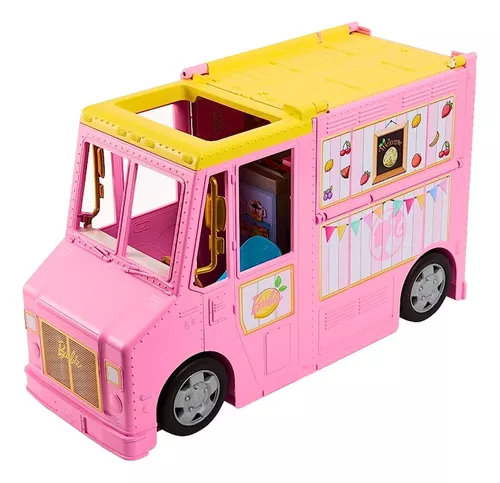 Veículo Barbie - Caminhão com Área Externa - Food Truck da Barbie