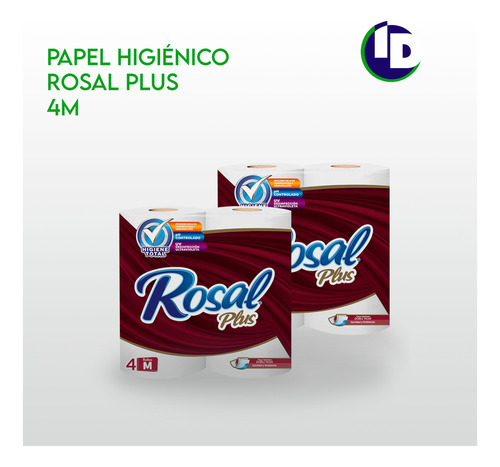 Papel Higienico Rosal Plus Vino Tinto 300 Hojas Bulto 12x4