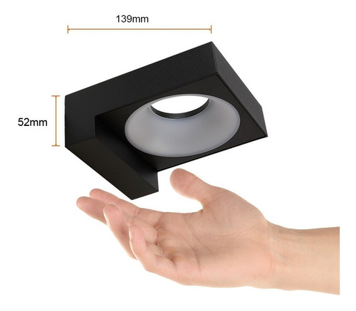 Imagen 6 de 6 de Lámpara Para Muro Exterior, Negro 8w Luz Cálida Tecnolite