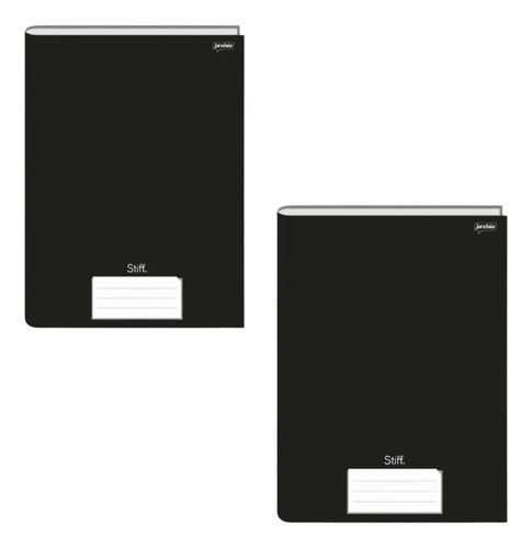Caderno Universitario Brochurão 96f Stiff Preto Cd C/02un