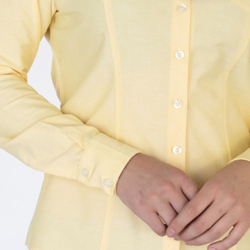 Blusa Mujer Moda Amarillo Oxford Tallas Extras Blue Stone