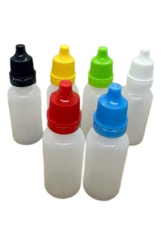 Botellas Cuentagotas Ldpe 15ml, Pack 6, Color Variado