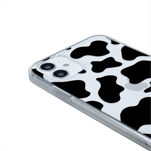 Imagen 2 de 7 de Funda iPhone Antigolpes Animal Print Vaca Con Tu Nombre