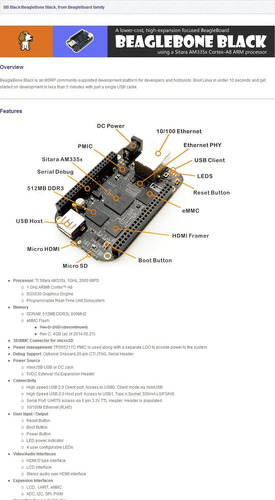 Waveshare Beaglebone Black Rev C 1ghz Arm Cortex-a8 512mb Dd