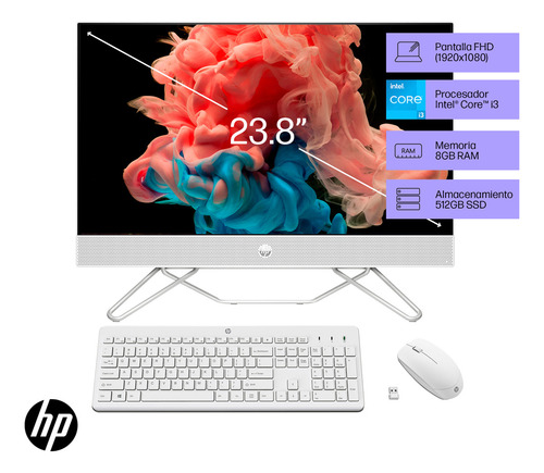 Hp All In One Intel Core I3-1215u 8gb Ram 512gb Ssd Starry White