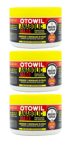 Otowil Anabolic Kit X3 Máscara Nutritiva Reparación 250g