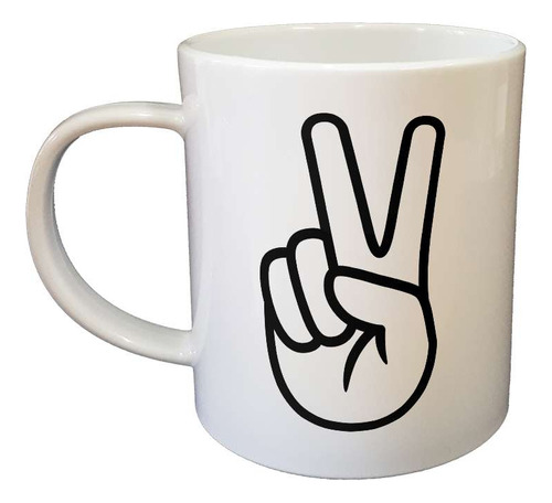 Taza De Plastico Viva Peron V De Victoria Logo Blanco