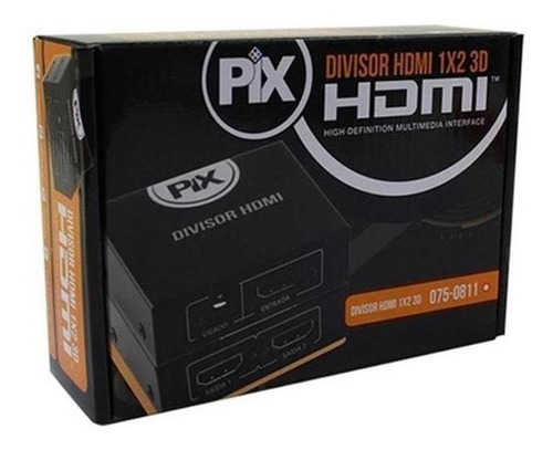 Divisor Hdmi 1 Entrada 2 Saídas 1x2 Compativel P/ Tv 3d Pix