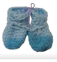 Comprar Escarpines Bebe Tejidos Al Crochet Varios Tonos 