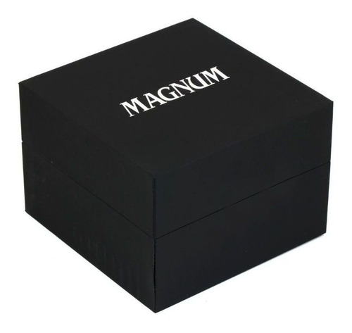 Relógio Magnum Masculino Quadrado Silicone Preto Ma31882t Nf