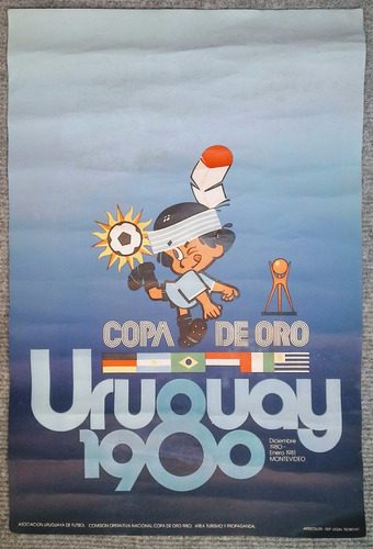 Poster Original Copa De Oro Mundialito 1980 Futbol Uruguay
