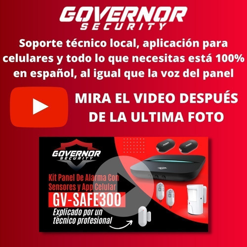 Sistema Alarma Governor Gv-safe300 Nº24 Blanco Camaras Movim