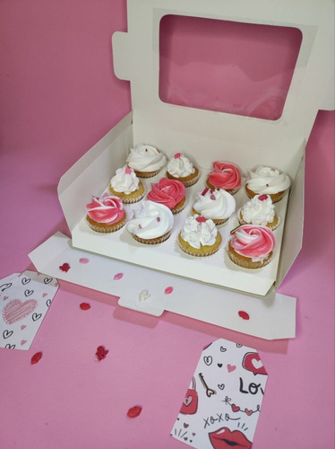 Cajas Blancas Para 12 Minicupcakes En Pack De 6 Unidades