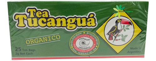 Te Negro Tucangua Orgánico Caja 25 Saquitos X 2 Gr 