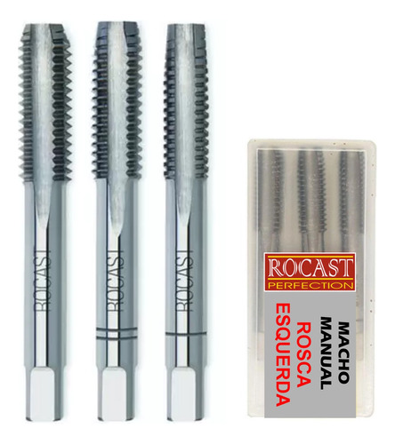 Kit Macho Rosca Esquerda Hss Aço Ráp - M3 M4 M5 M6 M10 E M12