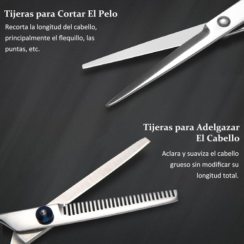 Kit Tijeras Peluqueria Profesional Con Estuche Y Capas
