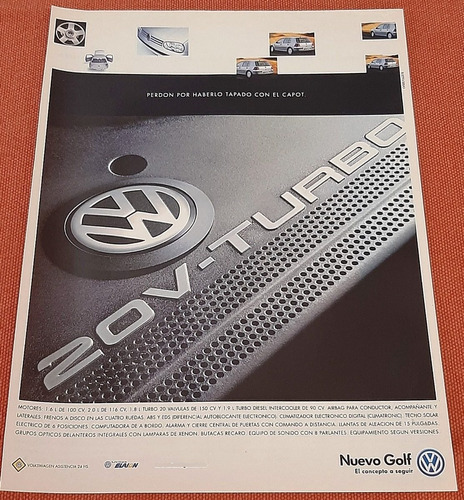 Publicidad Volkswagen Golf 20v Turbo