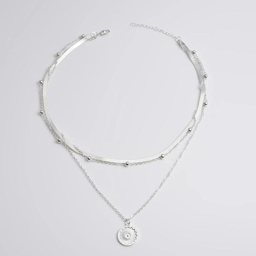 Collar Chocker Triple, Plata 925, Regalo Mujer 